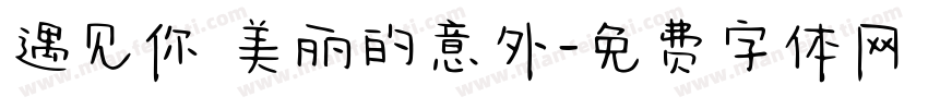 遇见你 美丽的意外字体转换